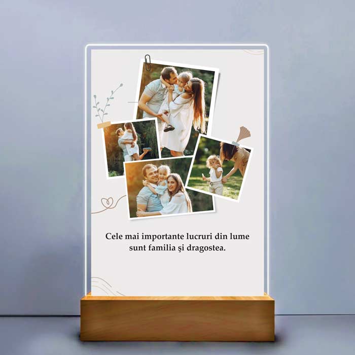 Tablou Personalizat cu Mesaj Si Poze| Cadou Ideal pentru Momente Speciale Relatie Aniversare-Nasi-Cupluri