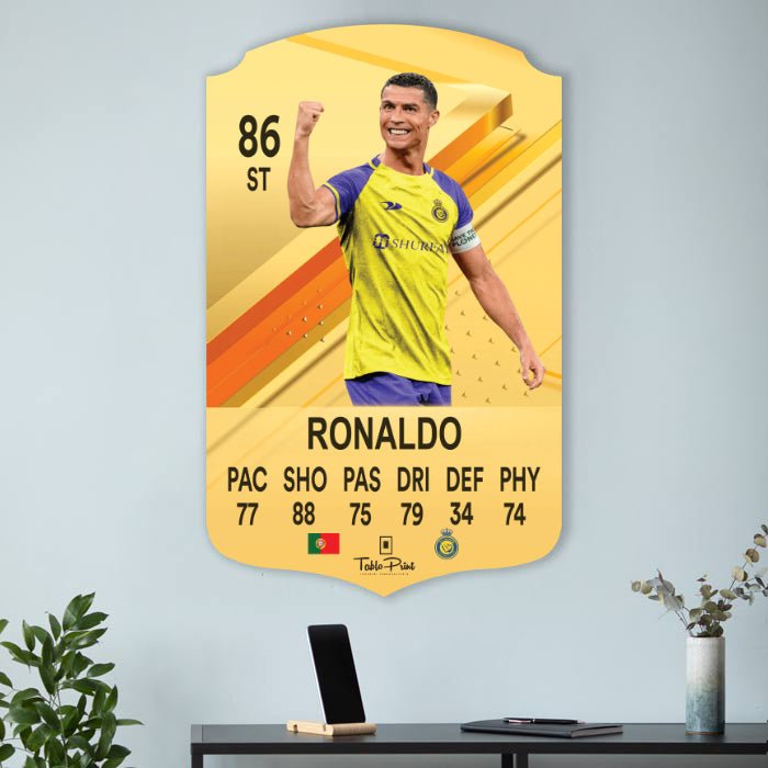 Card Fifa Ronaldo FC24 Shiny Gold - TabloPrint