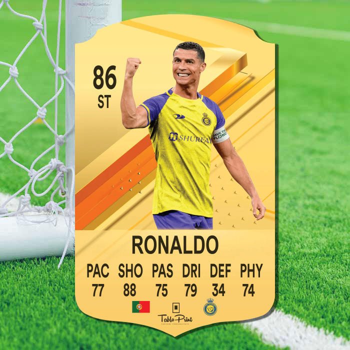 Card Fifa Ronaldo FC24 Shiny Gold - TabloPrint