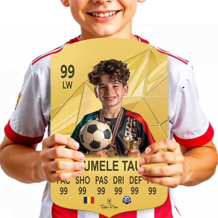FC25 Shiny Gold Card Personalizat - TabloPrint