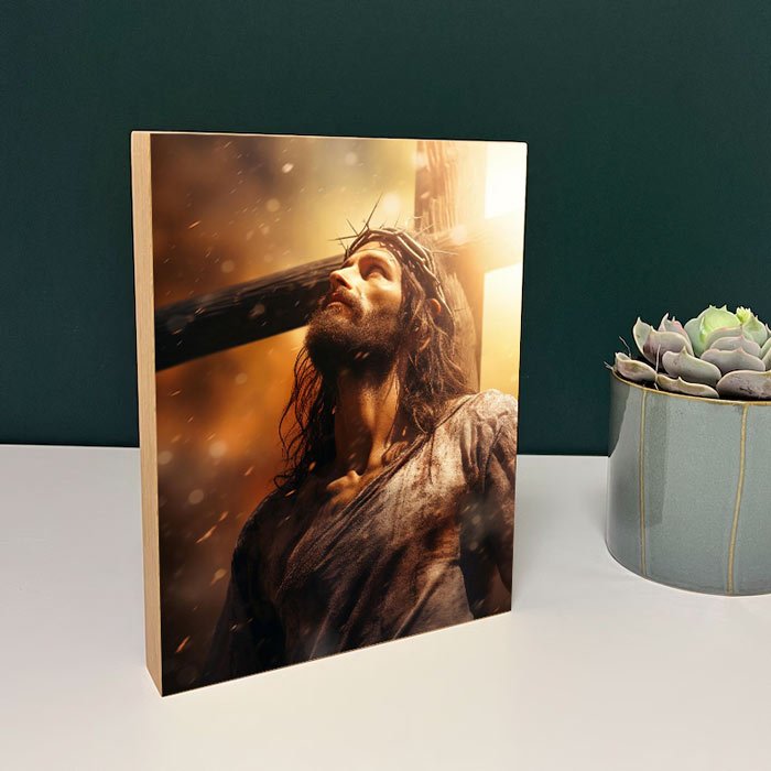 Tablou Lemn Iisus model 5 - TabloPrint