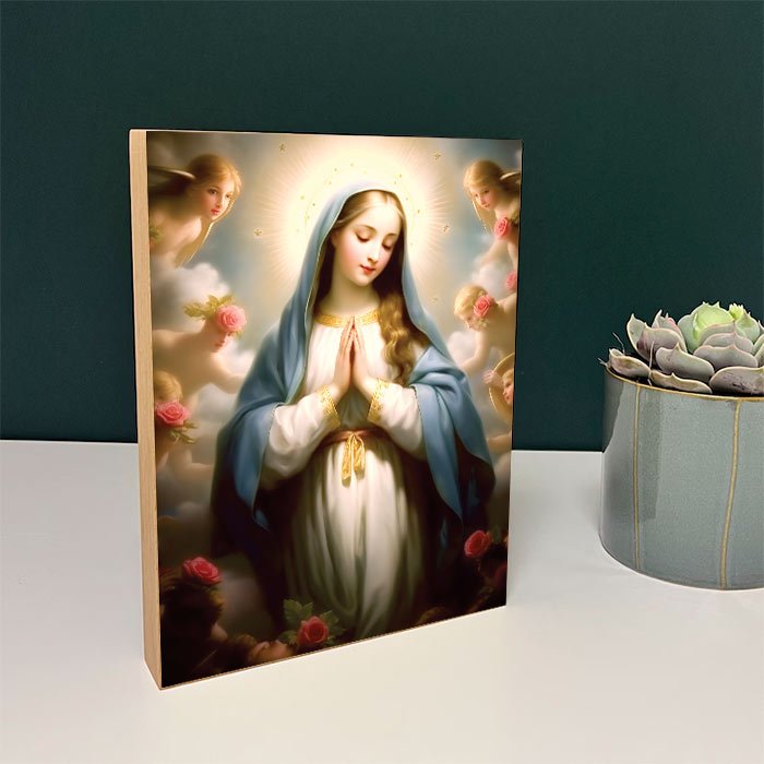 Tablou Lemn Sf. Maria model 12 - TabloPrint