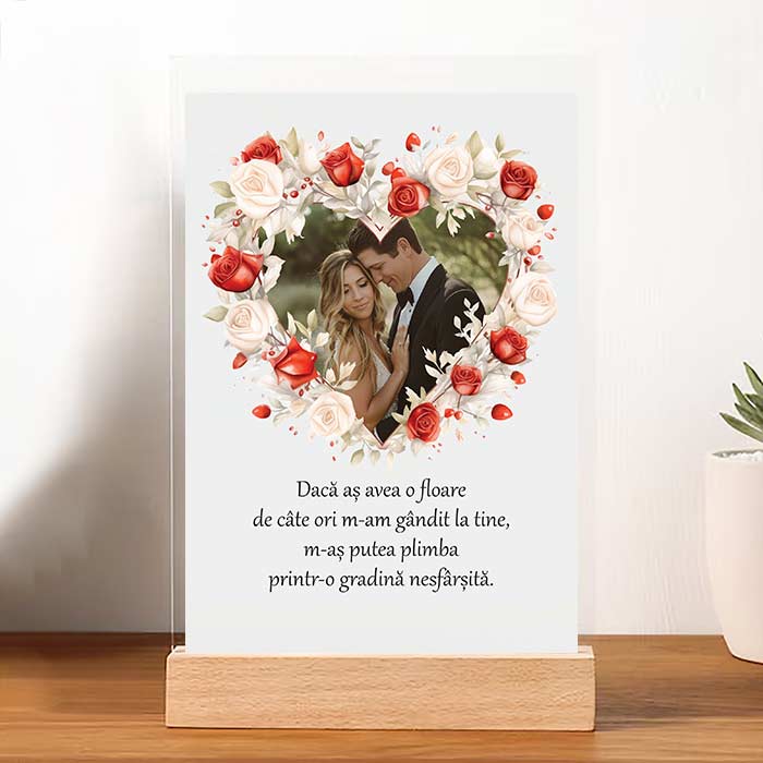 Tablou Personalizat de Aniversare pentru Cuplu | Cadou Iubire pentru Iubit/Iubită sau Valentine's Day