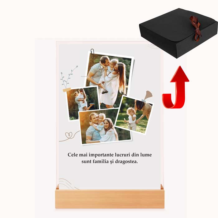 Tablou Personalizat cu Mesaj Si Poze| Cadou Ideal pentru Momente Speciale Relatie Aniversare - Nasi - Cupluri - TabloPrint
