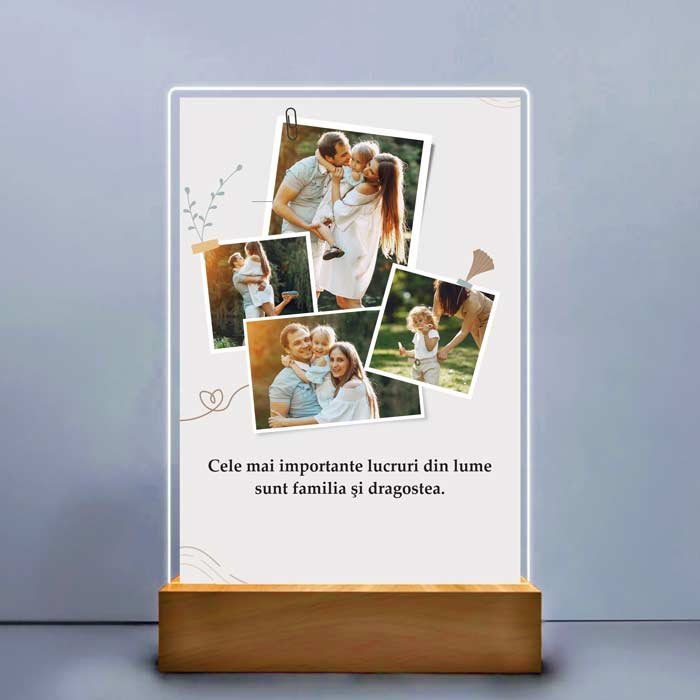 Tablou Personalizat cu Mesaj Si Poze| Cadou Ideal pentru Momente Speciale Relatie Aniversare - Nasi - Cupluri - TabloPrint