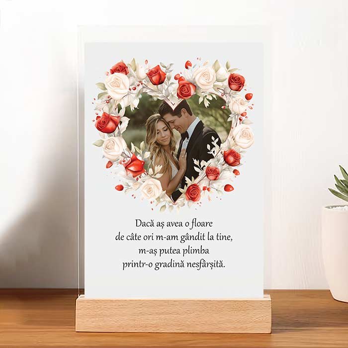 Tablou Personalizat de Aniversare pentru Cuplu | Cadou Iubire pentru Iubit/Iubită sau Valentine's Day - TabloPrint