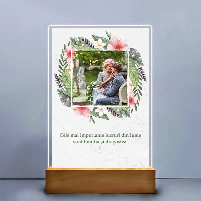 Tablou Personalizat de Nuntă | Cadou pentru Mireasă și Mire | Tablou Romantic cu Mesaj Special pentru Cuplu - TabloPrint