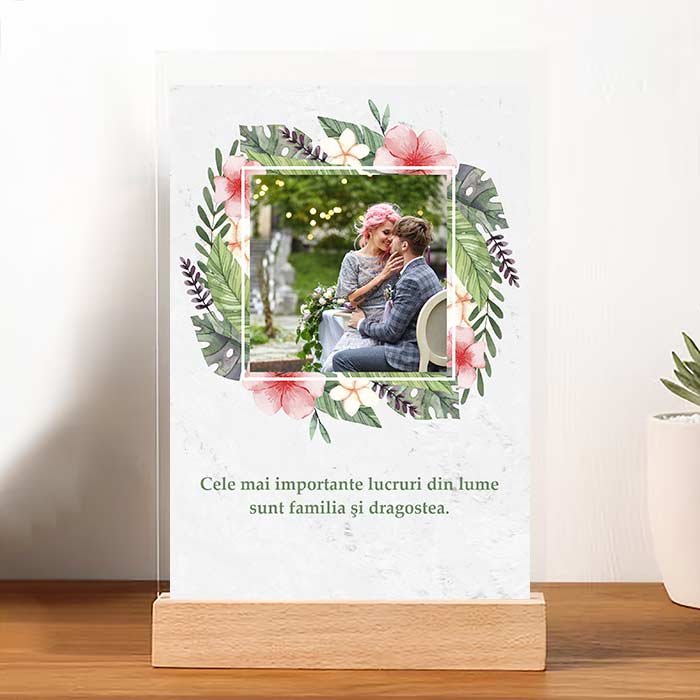 Tablou Personalizat de Nuntă | Cadou pentru Mireasă și Mire | Tablou Romantic cu Mesaj Special pentru Cuplu - TabloPrint