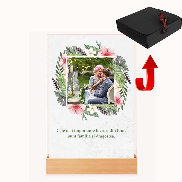 Tablou Personalizat de Nuntă | Cadou pentru Mireasă și Mire | Tablou Romantic cu Mesaj Special pentru Cuplu - TabloPrint