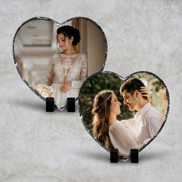 Tablou Personalizat din Roca Vulcanica in forma de inima - TabloPrint