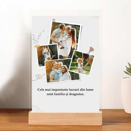 Tablou Personalizat cu Mesaj Si Poze| Cadou Ideal pentru Momente Speciale Relatie Aniversare-Nasi-Cupluri
