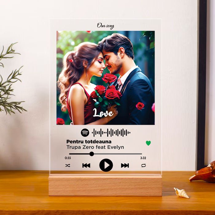 Tablou Spotify Placheta Personalizata Our Song - TabloPrint