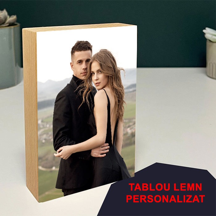 Tablou Lemn Personalizat cu Poza - Cuplu, iubit, iubita, aniversare - TabloPrint