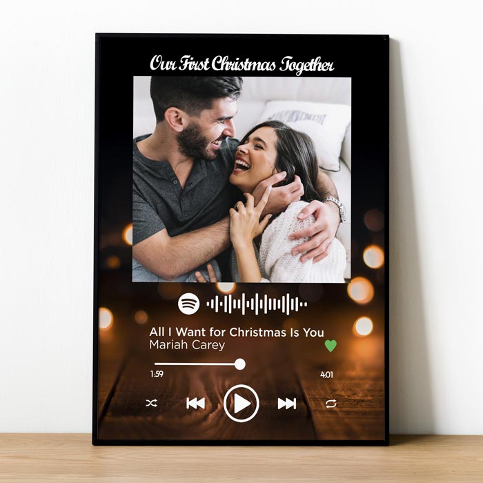 Tablou Spotify Personalizat Our Song Lights cadoul perfect pentru cupluri de craciun, aniversare sau Valentine's Day