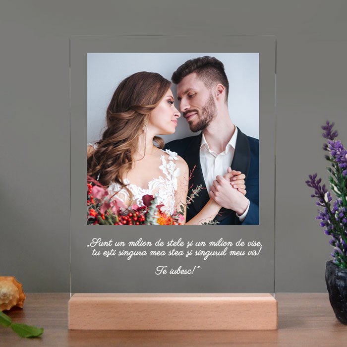 Placheta Personalizata cu Poza si Mesaj - TabloPrint