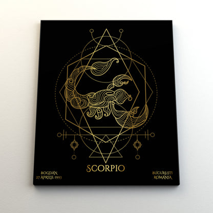 Tablou Zodiac Personalizat Luxury - Scorpion - TabloPrint - Tablouri/Cadouri Personalizate 