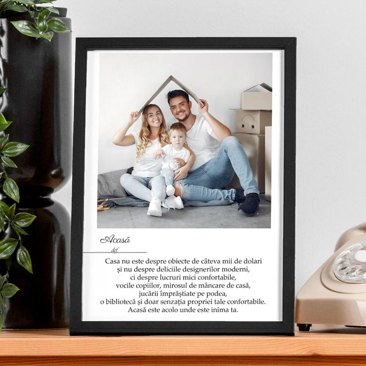 Tablou cu poza si mesaj definitie - Acasa - TabloPrint