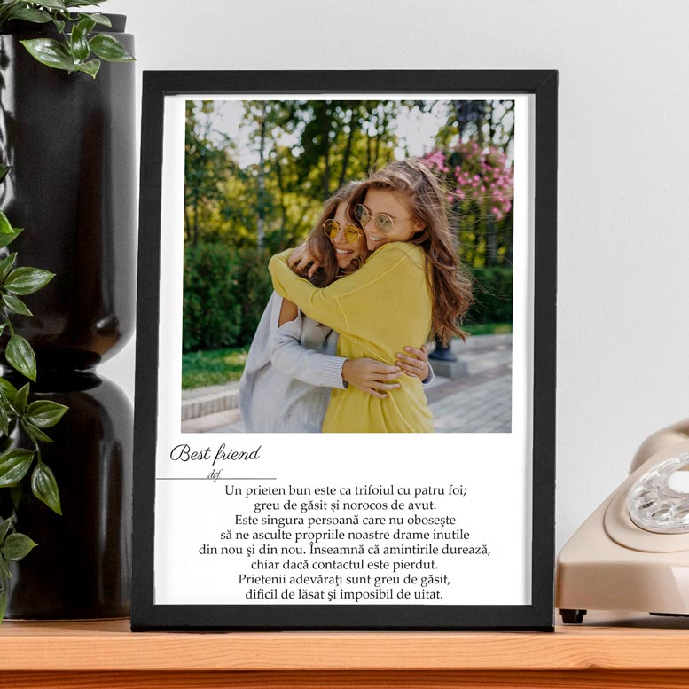 Tablou cu poza si mesaj definitie - Best Friend - TabloPrint