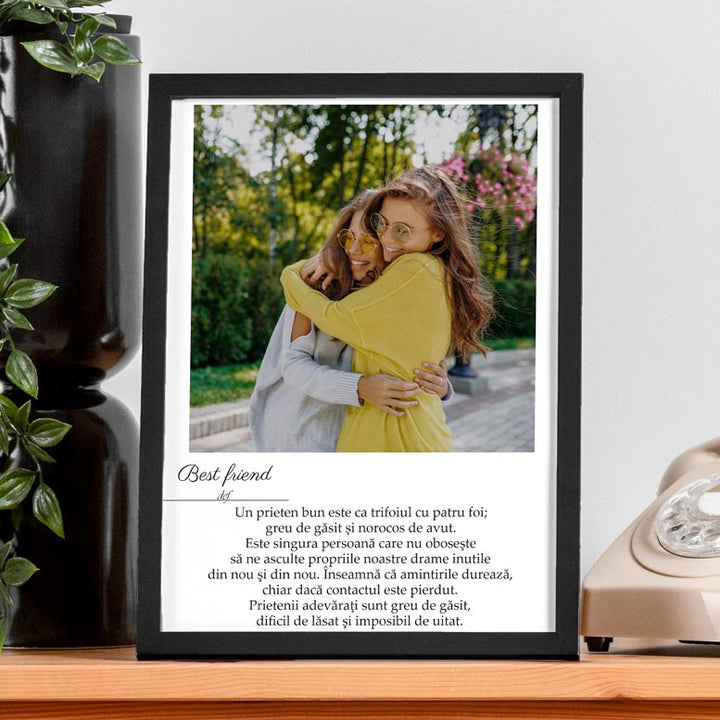 Tablou cu poza si mesaj definitie - Best Friend - TabloPrint