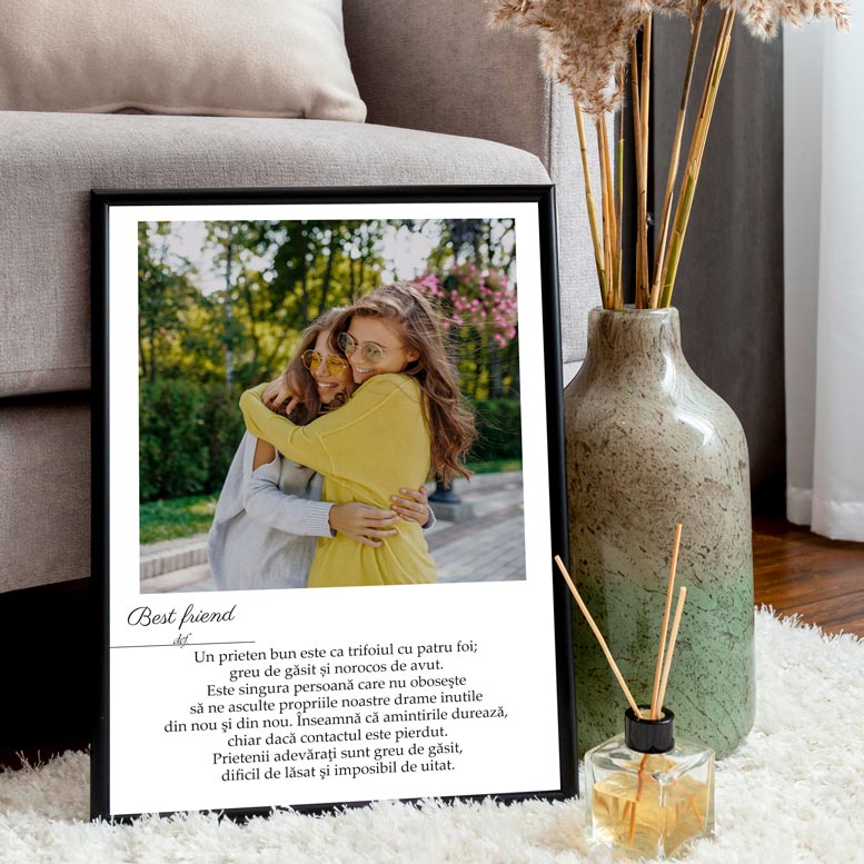Tablou cu poza si mesaj definitie - Best Friend - TabloPrint