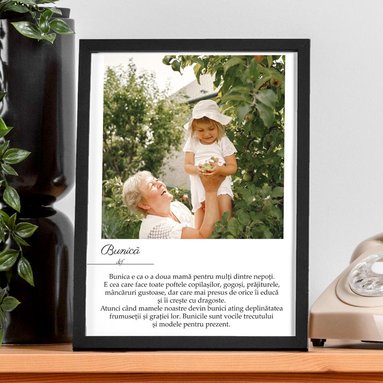 Tablou cu poza si mesaj definitie - Bunica - TabloPrint