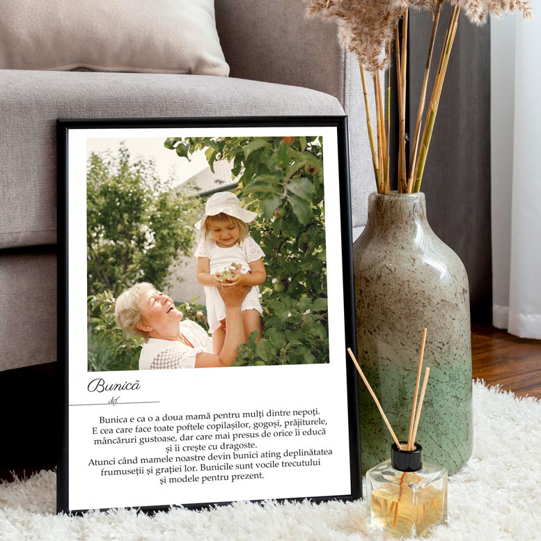 Tablou cu poza si mesaj definitie - Bunica - TabloPrint