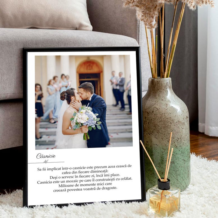 Tablou cu poza si mesaj definitie - Casnicie - TabloPrint