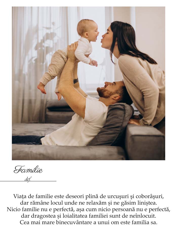 Tablou cu poza si mesaj definitie - Familie - TabloPrint