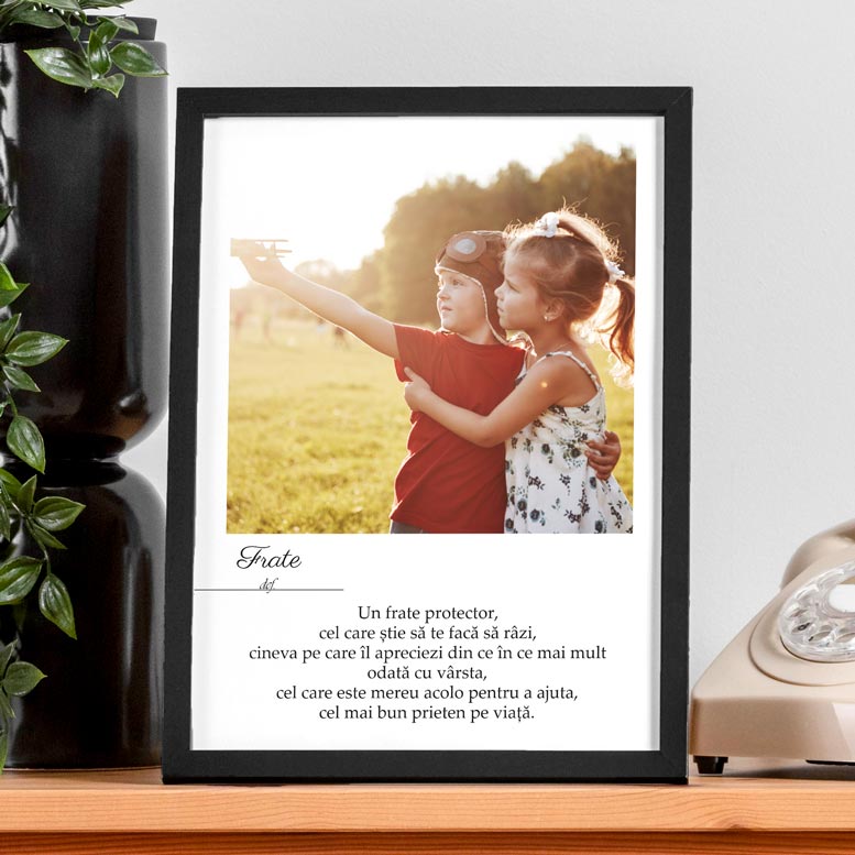 Tablou cu poza si mesaj definitie - Frate - TabloPrint