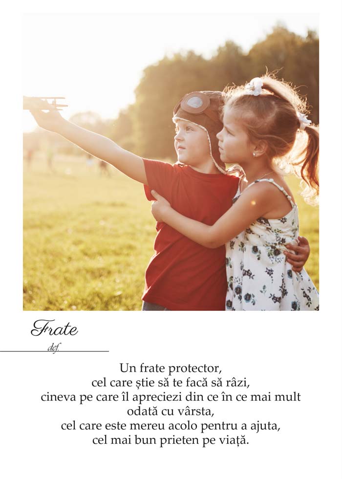 Tablou cu poza si mesaj definitie - Frate - TabloPrint