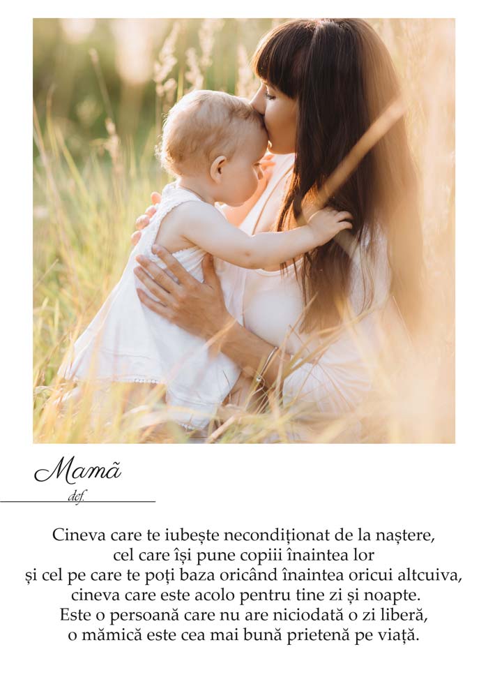 Tablou cu poza si mesaj definitie - Mama - TabloPrint