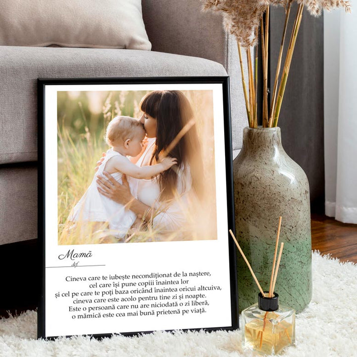 Tablou cu poza si mesaj definitie - Mama - TabloPrint