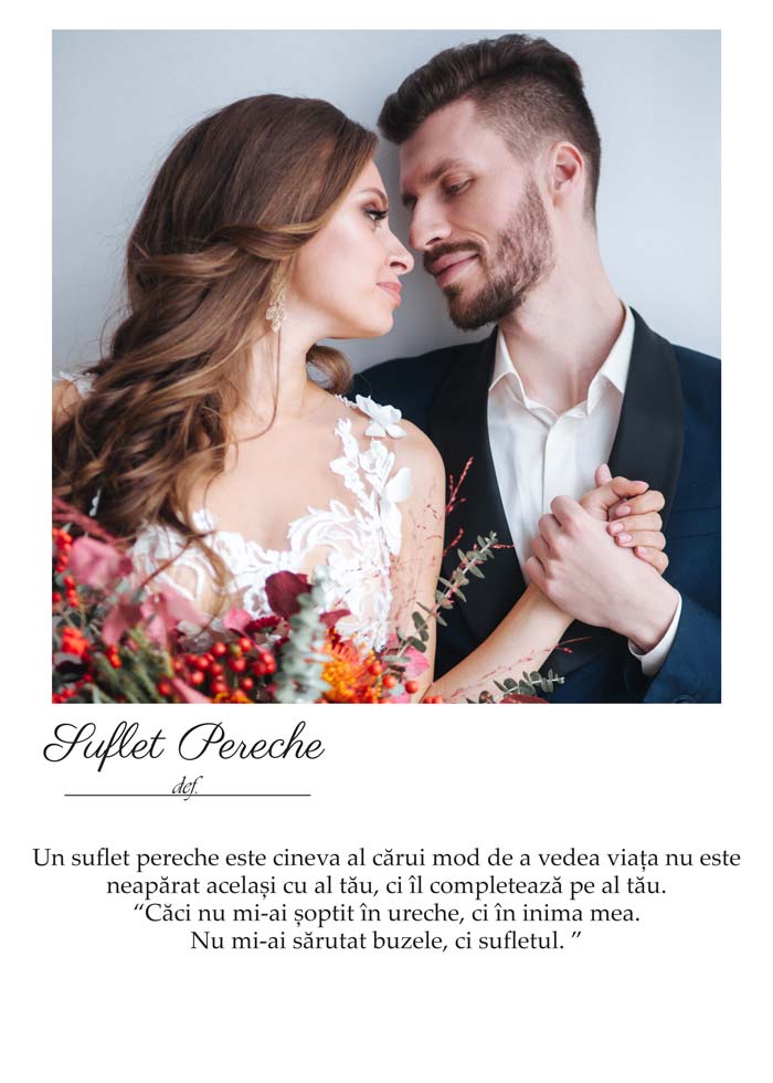 Tablou cu poza si mesaj definitie - Suflet Pereche - TabloPrint