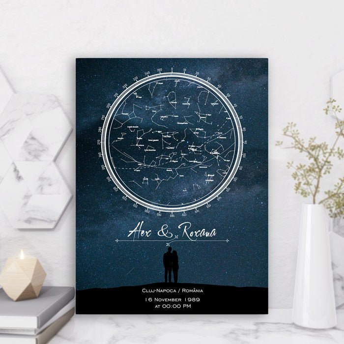 Tablou Harta Stelelor Personalizat Cuplu - TabloPrint