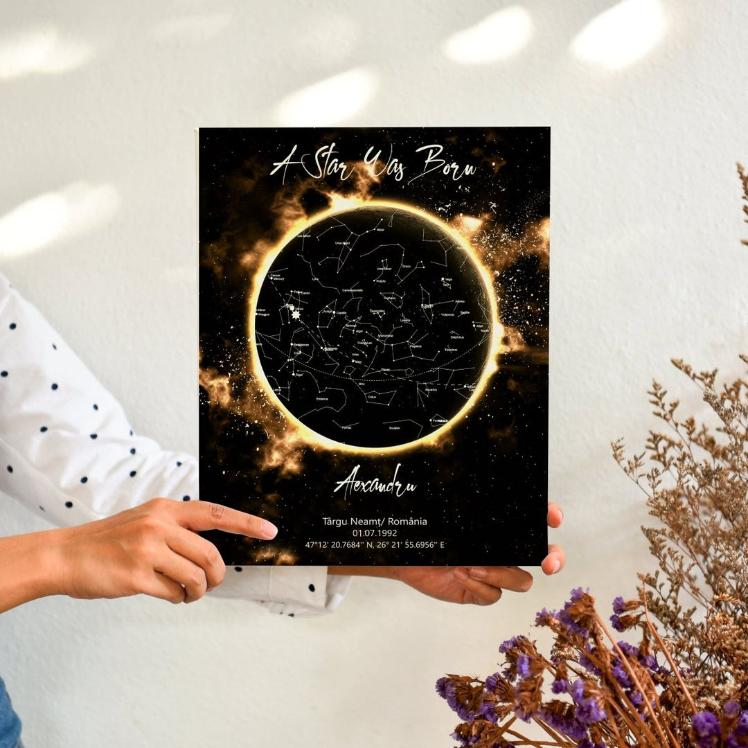 Tablou Harta Stelelor Personalizat Fire - TabloPrint