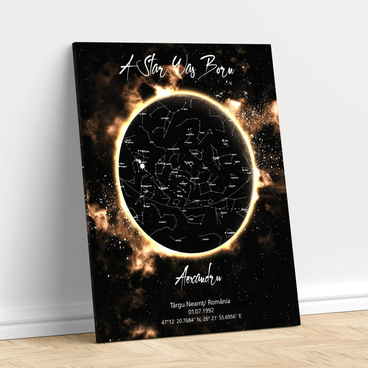 Tablou Harta Stelelor Personalizat Fire - TabloPrint