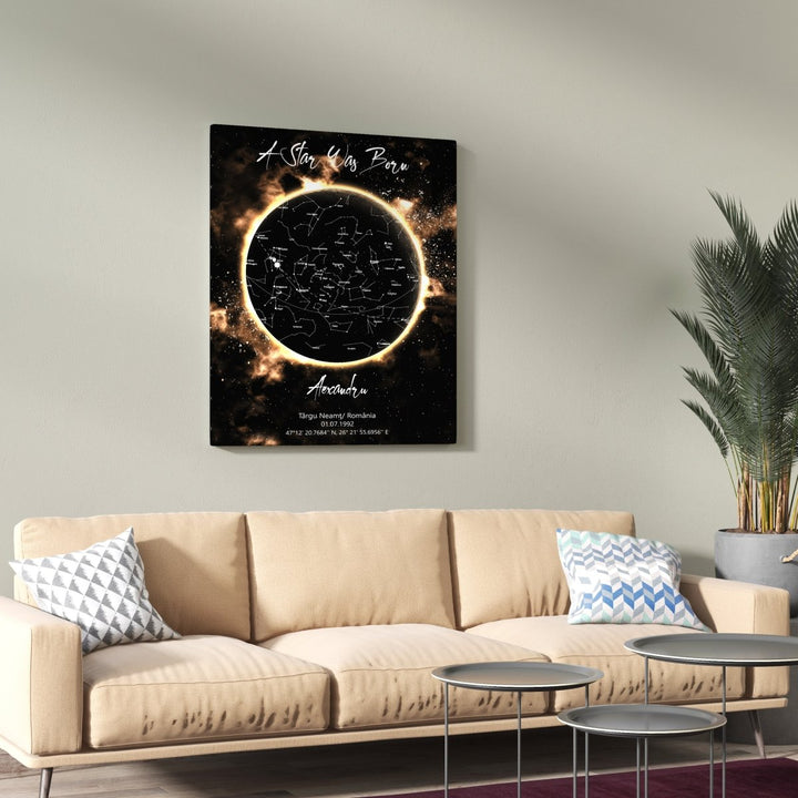 Tablou Harta Stelelor Personalizat Fire - TabloPrint