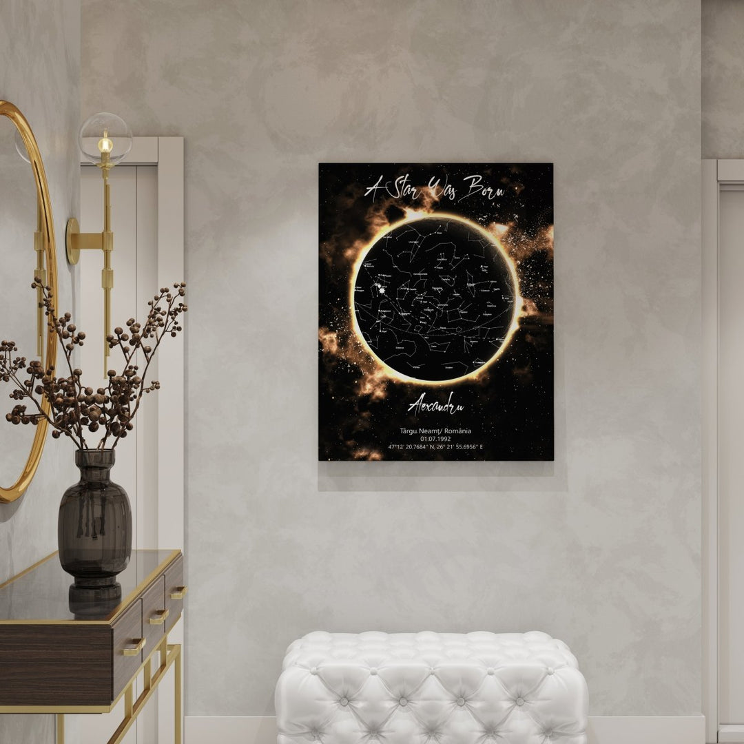 Tablou Harta Stelelor Personalizat Fire - TabloPrint