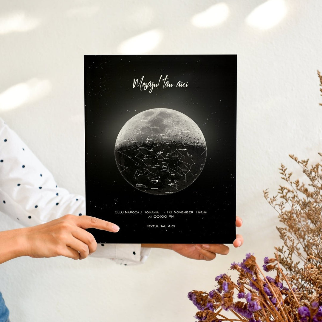 Tablou Harta Stelelor Personalizat Luna - TabloPrint