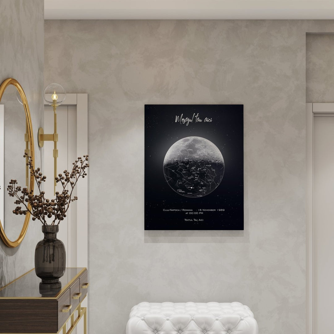 Tablou Harta Stelelor Personalizat Luna - TabloPrint