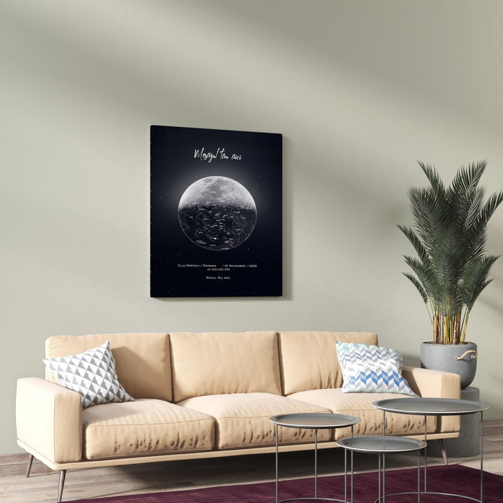Tablou Harta Stelelor Personalizat Luna - TabloPrint