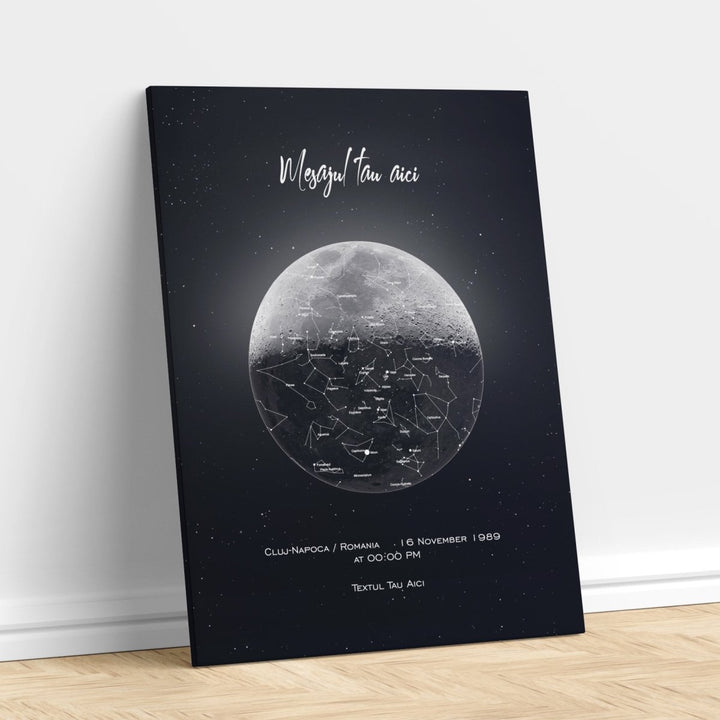 Tablou Harta Stelelor Personalizat Luna - TabloPrint