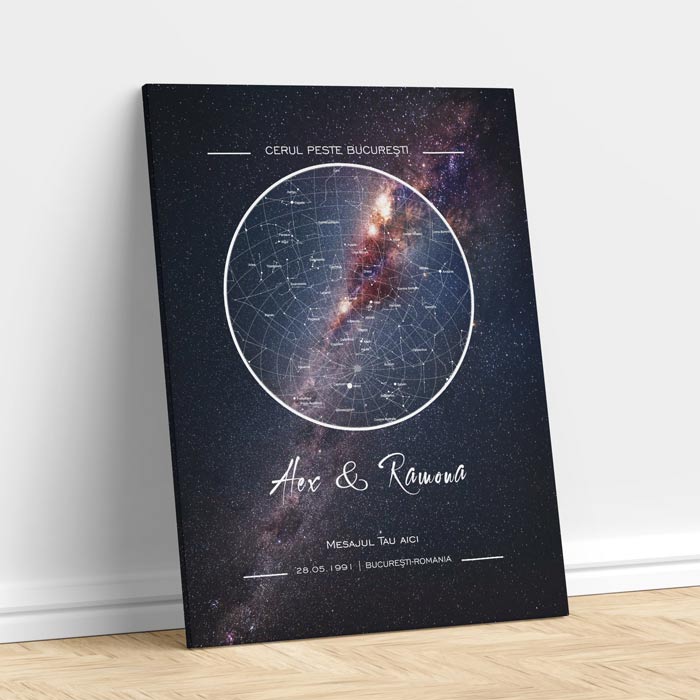 Tablou Harta Stelelor Personalizat Magic Sky - TabloPrint