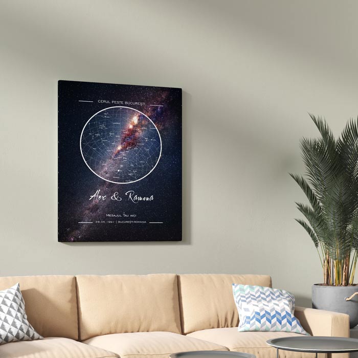 Tablou Harta Stelelor Personalizat Magic Sky - TabloPrint