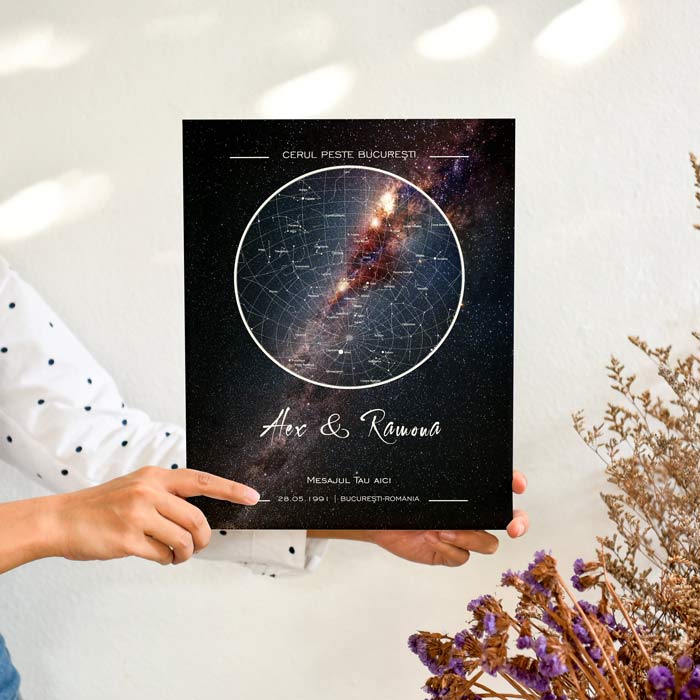 Tablou Harta Stelelor Personalizat Magic Sky - TabloPrint