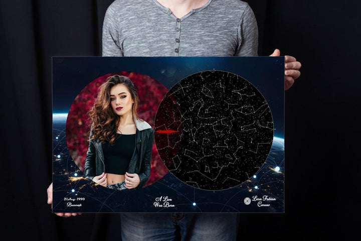 Tablou Personalizat - Harta Stelelor + Melodie - Earth - TabloPrint