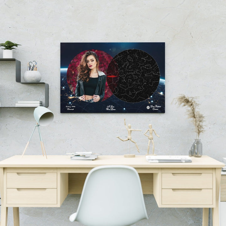 Tablou Personalizat - Harta Stelelor + Melodie - Earth - TabloPrint