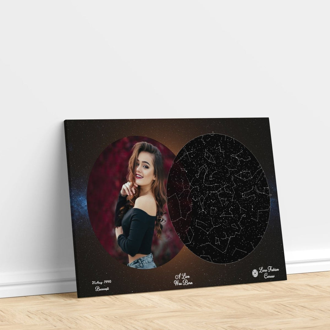 Tablou Personalizat - Harta Stelelor + Melodie - Eclipse - TabloPrint