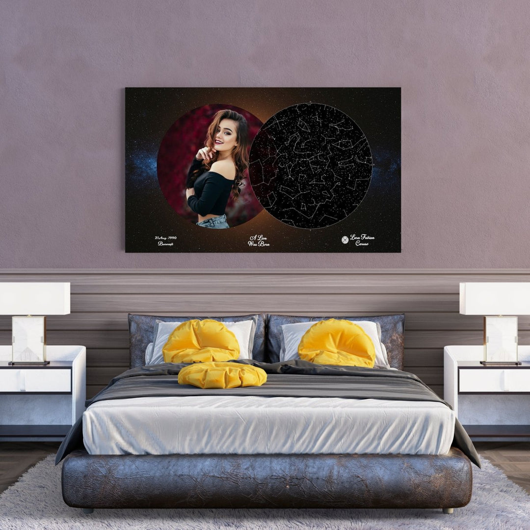 Tablou Personalizat - Harta Stelelor + Melodie - Eclipse - TabloPrint