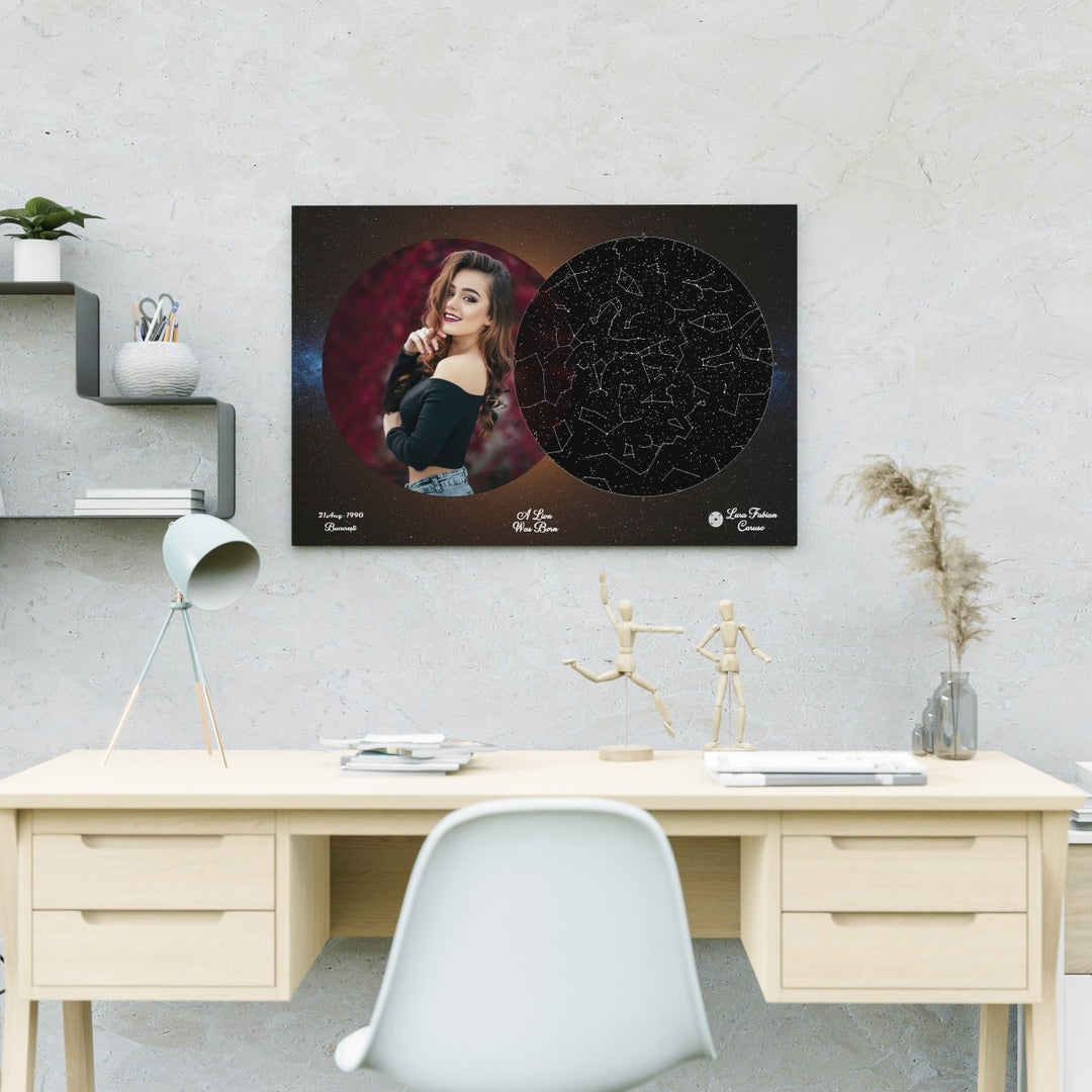 Tablou Personalizat - Harta Stelelor + Melodie - Eclipse - TabloPrint